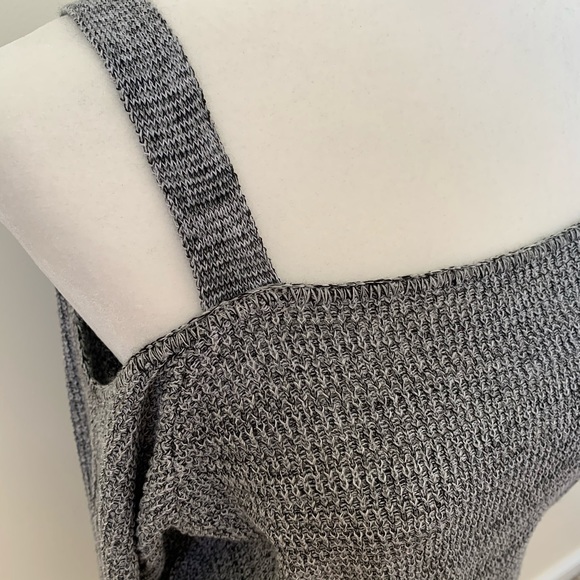 Two One Two Cold Shoulder Gray Knot Sweater - Picture 4 of 8